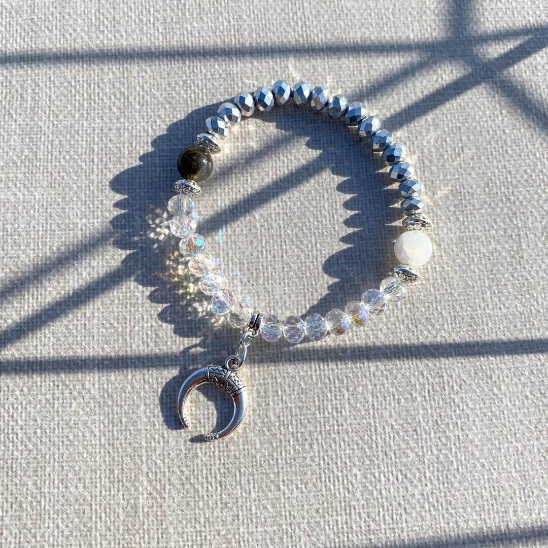 Deflection & Protection (Stack of 3)| LABRADORITE, MOONSTONE, QUARTZ