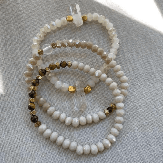 Understanding & Wisdom (Stack of 3)| QUARTZ, TIGER'S EYE